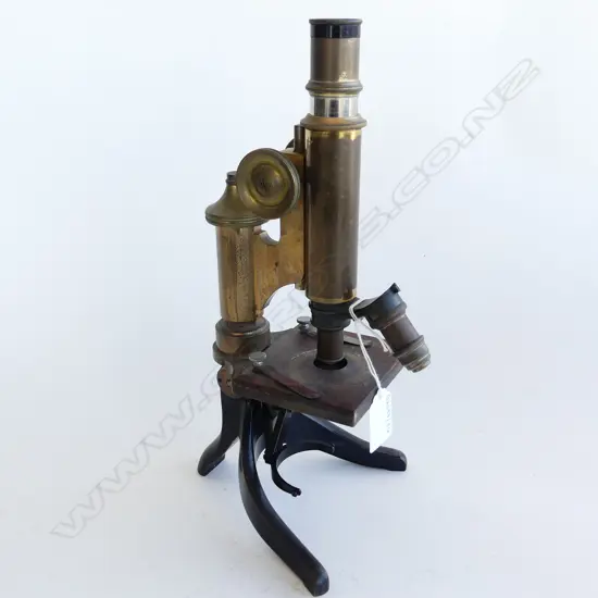 VINTAGE BRASS WETZLER MICROSCOPE H300MM