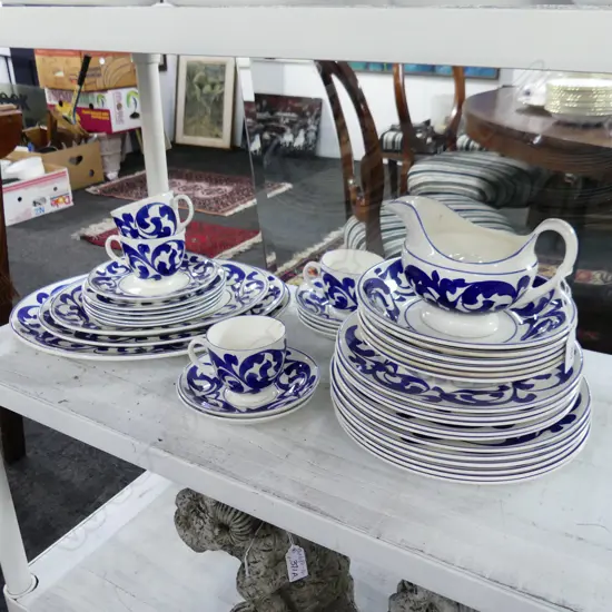 BRISTOL B/W PART DINNER SERVICE...