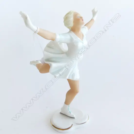 GERMAN PORC FIGURE ICE SKATER H190MM