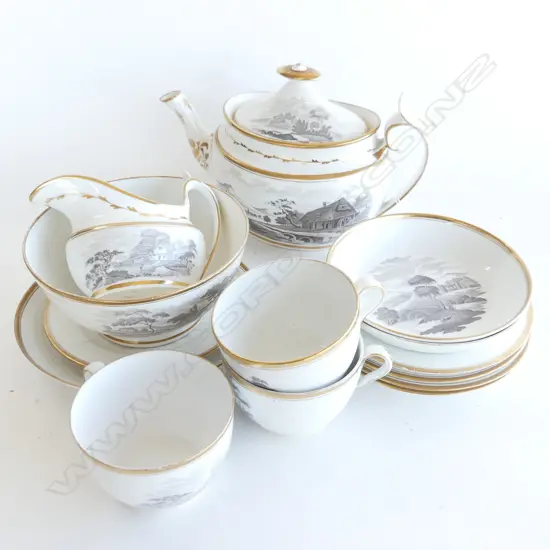 PART SPODE GEO TEASET COUNTRY SCENES SOME FAULTS