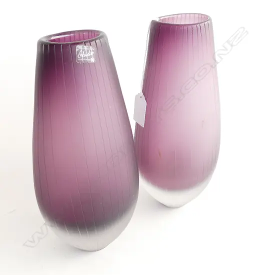 PR PURPLE DARTINGTON STUDIO GLASS VASES H. 240MM
