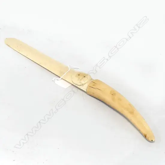 LARGE AFRICAN  IVORY CARVED LETTER OPENER. L. 460mm