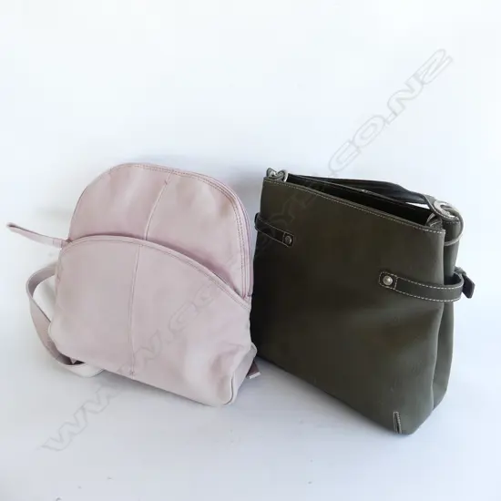 2 LEATHER BAGS; TOMMY HILFIGER & CHARTER CLUB