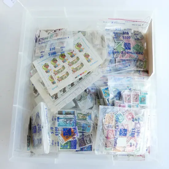 BOX LOT ASST. STAMPS ETC