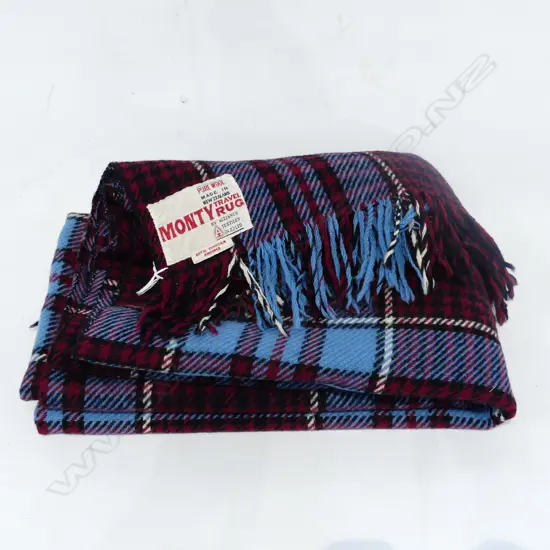 'MONTY' PURE WOOL TRAVEL RUG - ROYAL CANADIAN AIR FORCE TARTAN