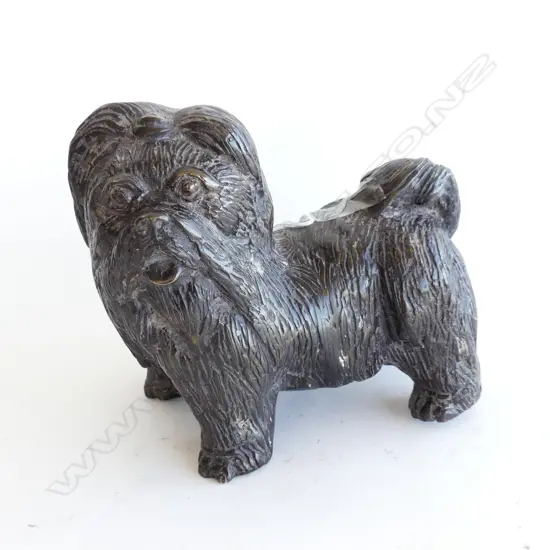 **Hold  for Collection ** SM BRONZE  PEKINGNESE DOG L. 210MM