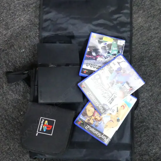 PLAYSTATION 2 + ASST. GAMES & KAISER HANDLINE LIGHT BOX TRACER, BOTH CASED