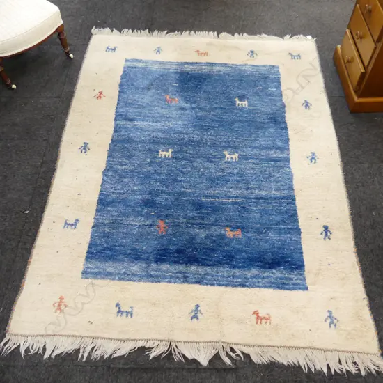 LGE HANDKNOTTED GABBEH PERSIAN RUG 2200 X 1500mm