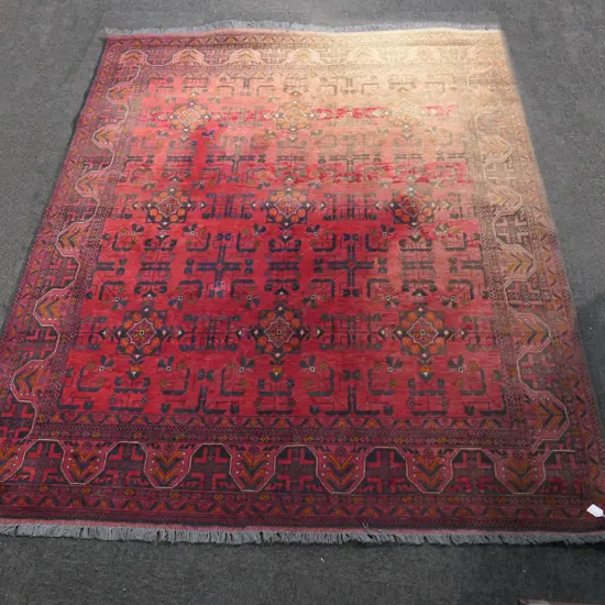 HAND KNOTTED ALL WOOL RUG (FADED) 2200x1800mm