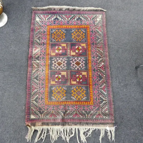 TURKISH HAND WOVEN ALL WOOL RUG - CAMARDI CEYREK 1280x970mm
