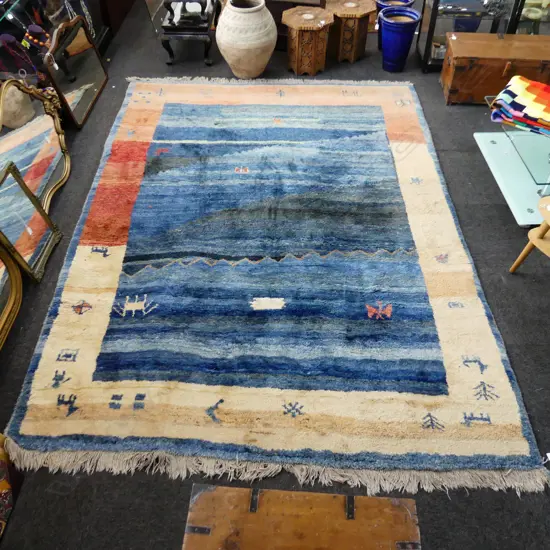 LG HAND KNOTTED ALL WOOL GABBEH RUG 2950x2100mm