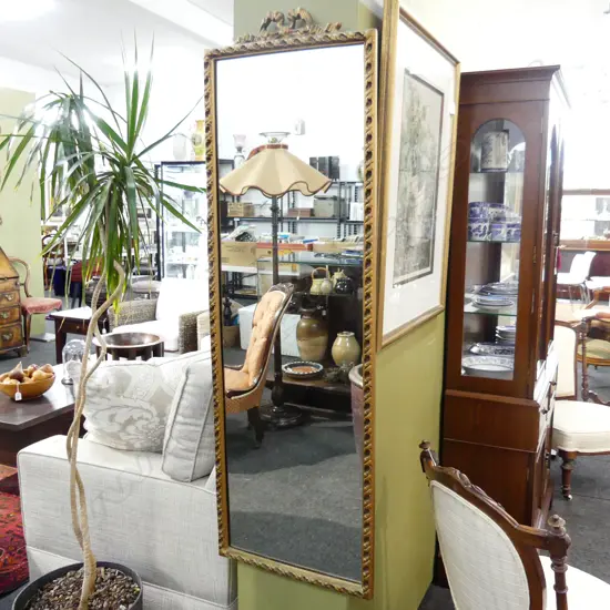 GILT METAL DRESSING MIRROR 1310x415mm