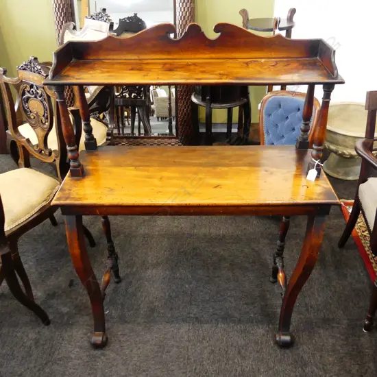 19thC MAHOGANY WHAT NOT STAND 835x355x1120mm