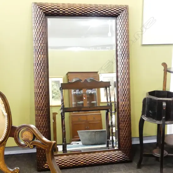 LARGE THOMAS PHEASANT 'DOWEL'  MIRROR 900 x 1540mm MADE FOR BAKER AND McGUIRE