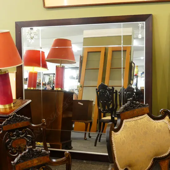 LARGE WOOD FRAMED MIRROR 1510 x 1510mm