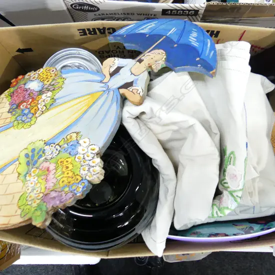 BOX LOT ASST KITCHENALIA ETC