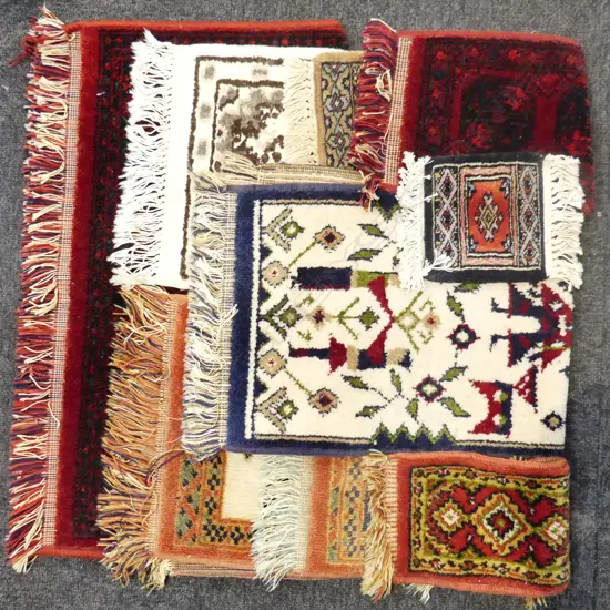 9 SMALL MOSTLY MACHINED TABLE COVERS