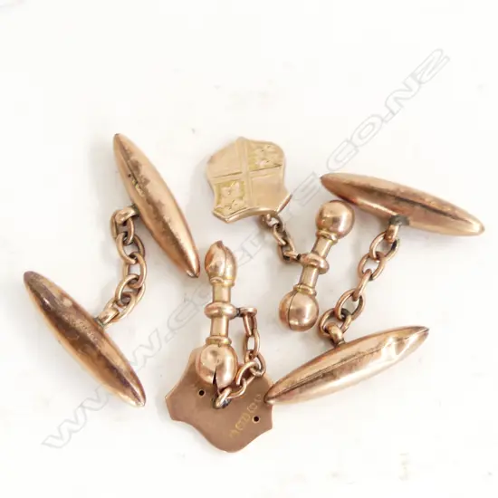 2 PRS 9CT CUFFLINKS 7.5 GRAMS