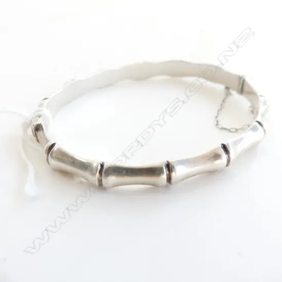SILVER BAMBOO BANGLE