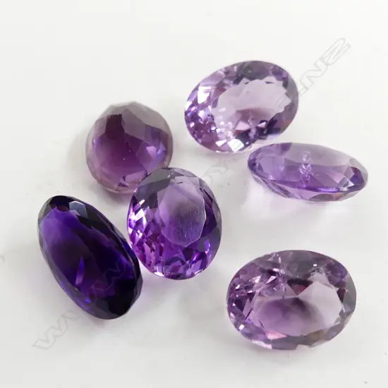 BAG 6 OVAL AMETHYSTS 