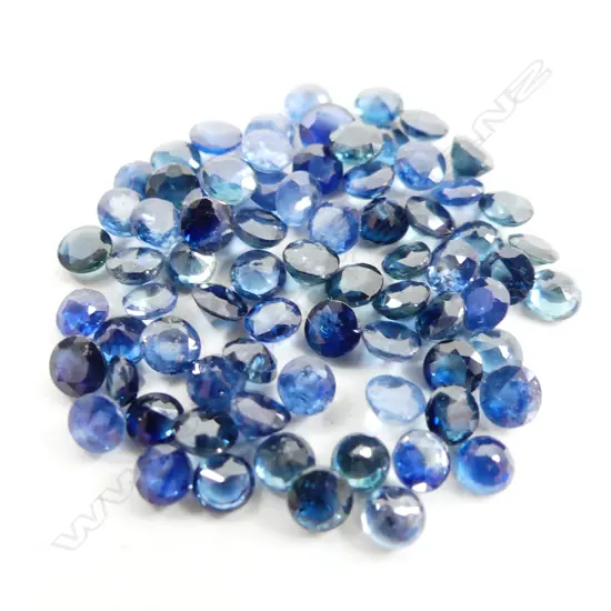 BAG 10CT FACETED SAPPHIRES, ALL 2.7MM