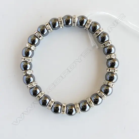 HEMATITE & STEEL STRETCH BRACELET