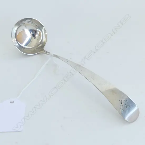 SCOTTISH S/SILVER GEO SAUCE LADLE 23grms