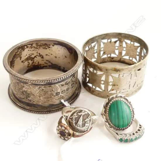 4 ASST. RINGS + 2 NAPKIN RINGS (1 STG)
