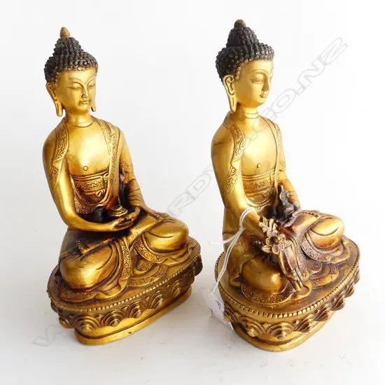 PR GILDED METAL BUDDHA H.200mm