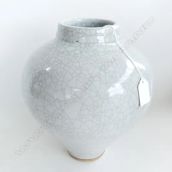 GREY CRACKLE GLAZE VASE H.230mm