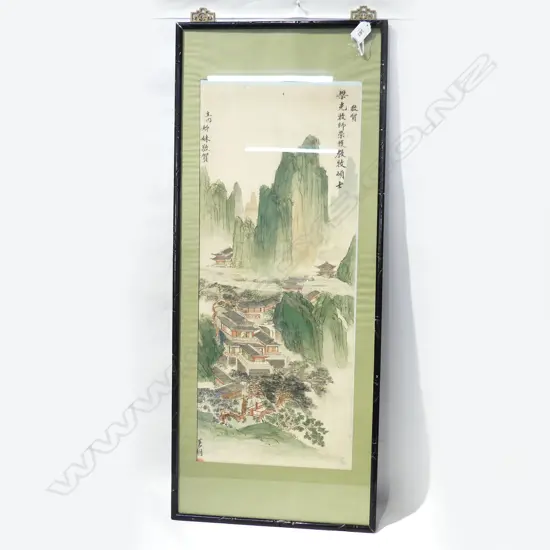 CHINESE LANSCAPE ARTWORK ON FABRIC 715x290mm