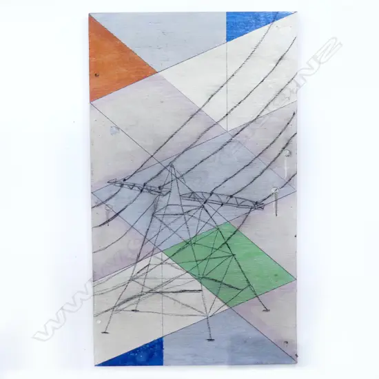 ARTIST UNKNOWN ACRYLIC ON BOARD TITLED YOUR HOME PLOT 3  1220 X 70 MM