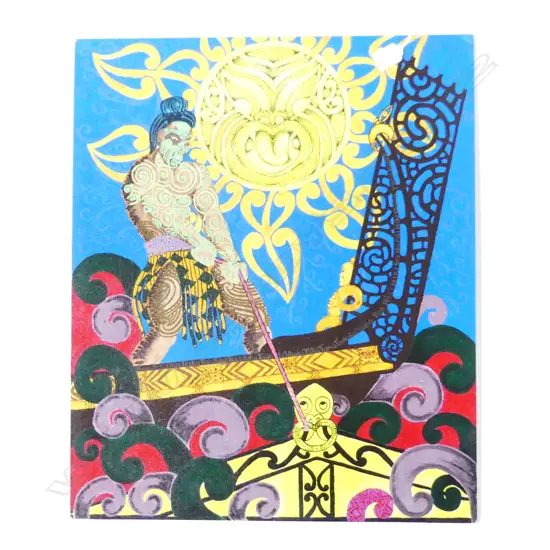 MAORI PRISONER ART, ACRYLIC ON BOARD 600x500mm