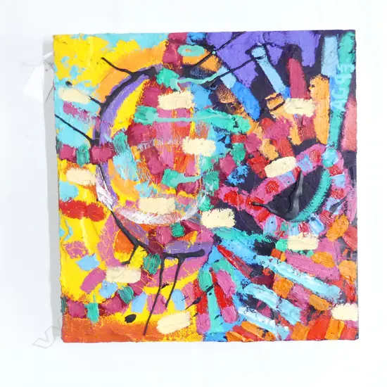 ANTHONY CLARK MIXED MEDIA ON BOARD 1984 290x295mm