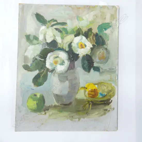 DOROTHY MORTON, STILL LIFE,  OIL ON BOARD, UNFRAMED H500 W400MM
