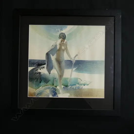 IZIDRO DUATRE SEASHORE SERIES 1970'S WATERCOLOUR, SIGNED 340 X 370mm 