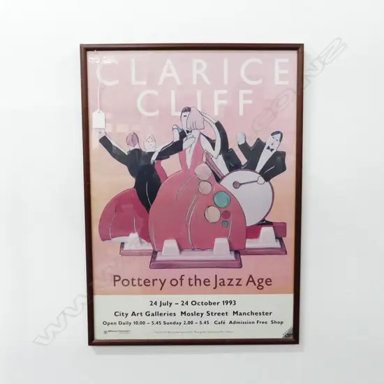 CLARICE CLIFF FRAMED ADVERTISING POSTER  590X 410MM