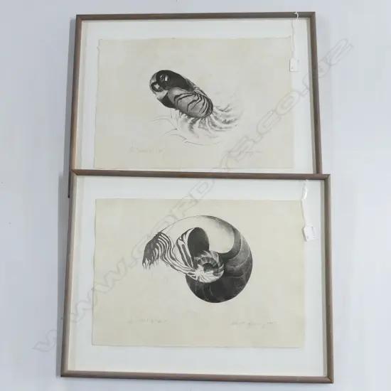 PR MARTE SZIRMAY LITHOGRAPHS; WHEEL OF LIFE I & II 19/20 1985 320x460mm some foxing
