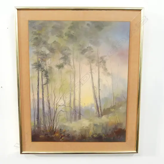 JOHN JOHNSTON, FOREST, OIL ON BOARD 500x400mm