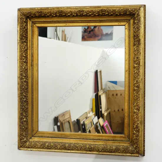 LG GILT FRAMED WALL MIRROR 730 X 650mm