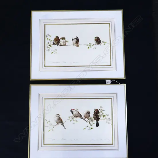PR MERRILYN JAQUIERY LTD ED PRINTS 261/350 “SPARROW GATHERING” 440X590MM