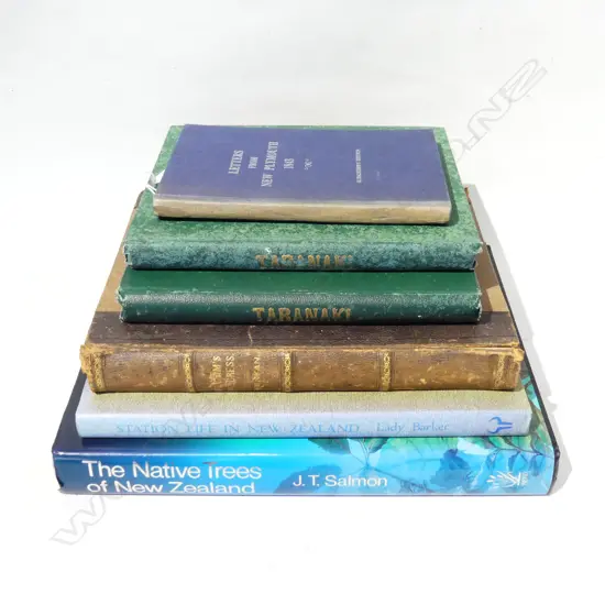 6 ASST. BOOKS; TARANAKI, TREES ETC
