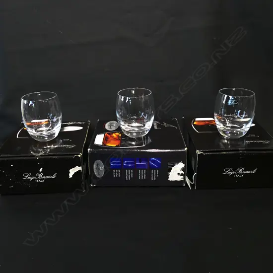 12 ITALIAN LOWBALL GLASSES 3 BOXES 4 PER BOX