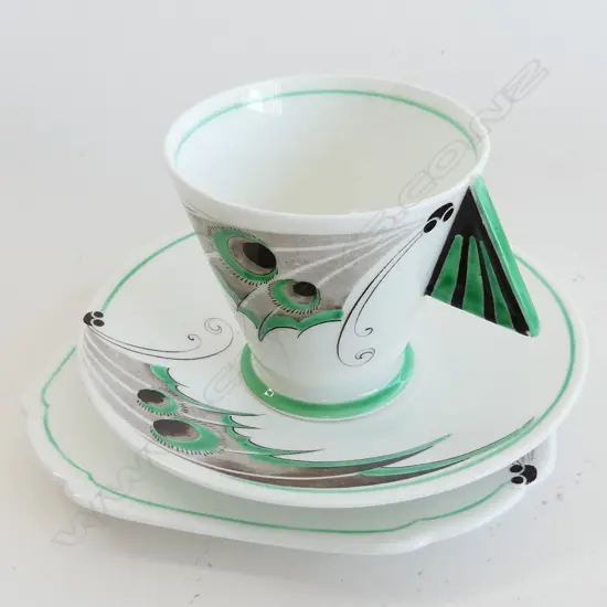 SHELLEY TRIO, MODE SHAPE IN THE GREEN BUTTERFLY PATTERN # 11762