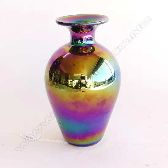 RAINBOW LUSTRE ART GLASS VASE H.190mm