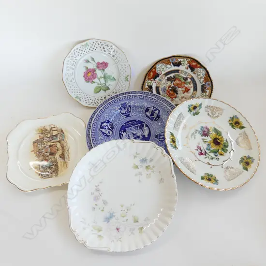 7 CABINET PLATES; R/ALBERT, SPODE ETC