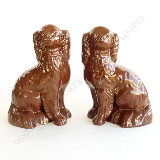 PR VINTAGE STAFFORDSHIRE STYLE DOGS H. 240mm
