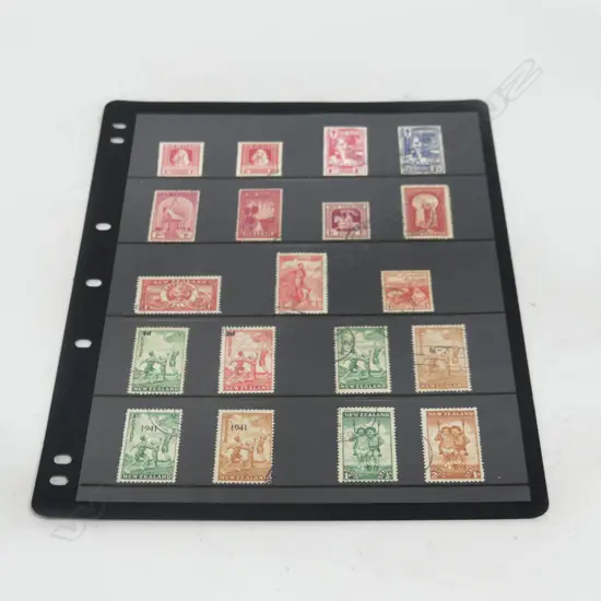 PAGE OF GOOD NZ HEALTH STAMPS x 19: Blue & Red Boy pr. Hygeia. Pathway. Crusader etc