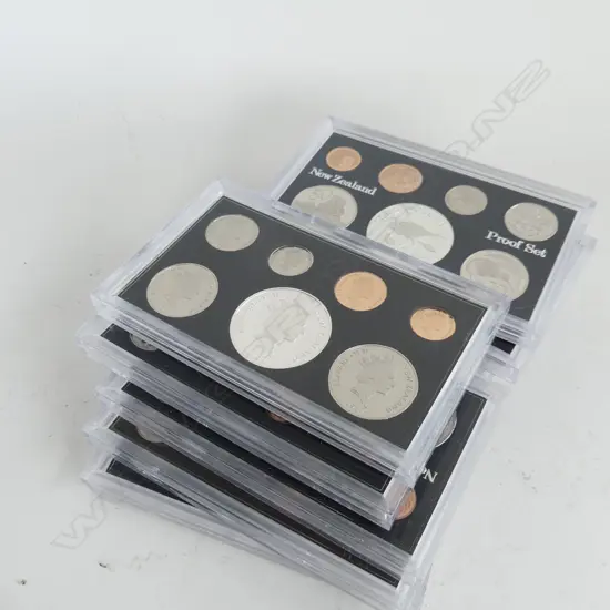 9 NZ PROOF COIN SETS