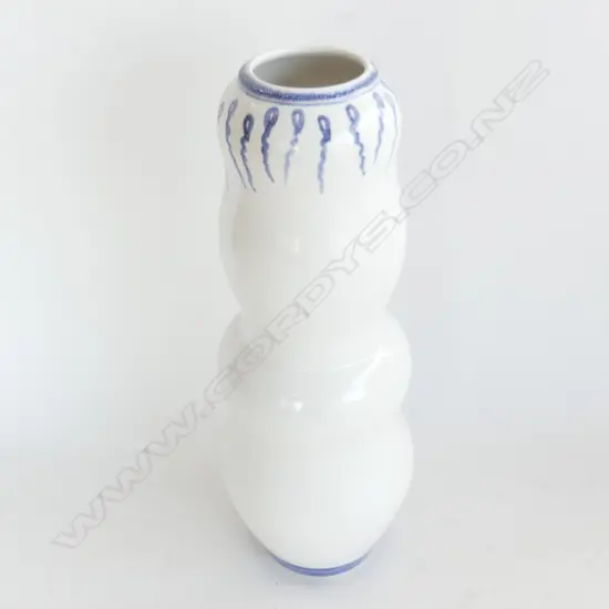ANNEKE BORREN SPERM VASE, WHITE GLAZE H.315mm